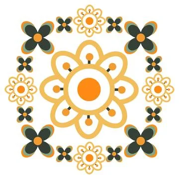 Beautiful flower pattern design Stock Illustration