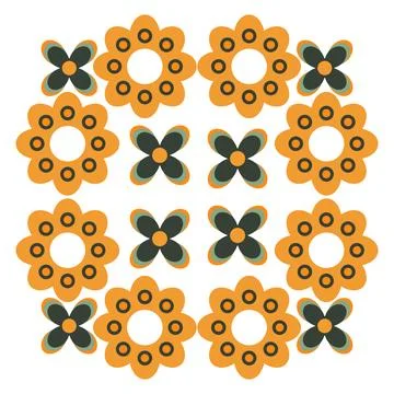 Beautiful flower pattern design Stock Illustration