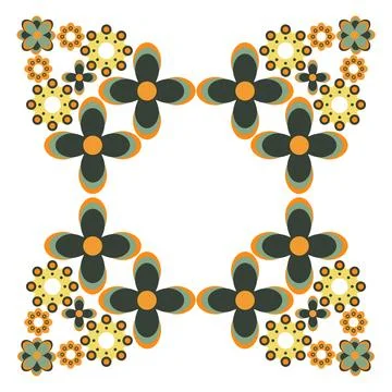 Beautiful flower pattern design Stock Illustration