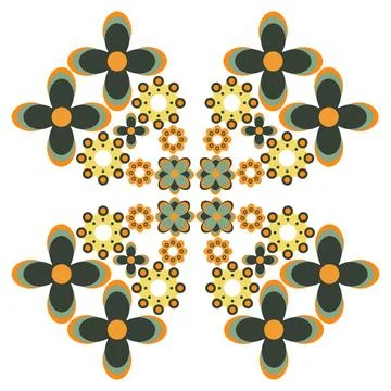 Beautiful flower pattern design Stock Illustration