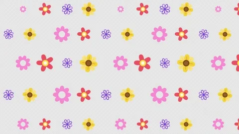 Beautiful flower pattern looped animation Stock Footage 244843907
