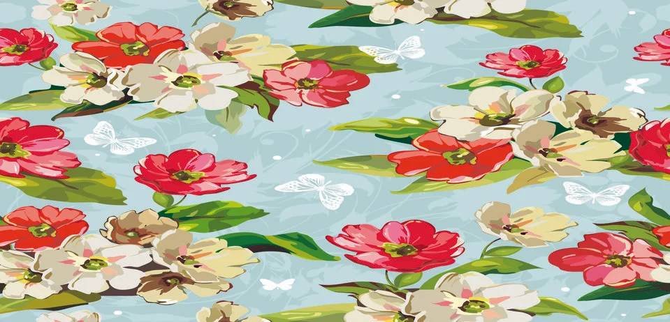Beautiful flower pattern mix background Stock Illustration