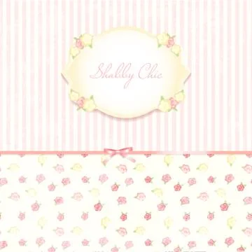 Beautiful flower-patterned background. shabby chic wedding invitation. Vector Illustrazione stock