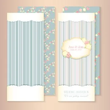 Beautiful flower-patterned background. shabby chic wedding invitation. Vector Stock Illustration