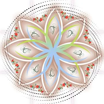 Beautiful flower shape design. Stock Illustration