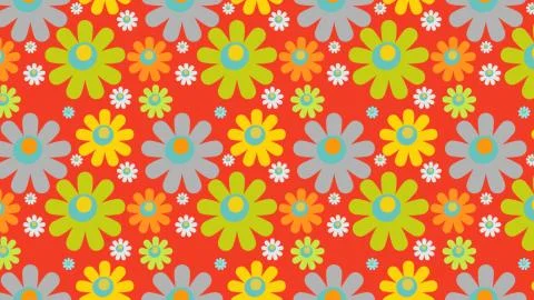 Beautiful Flowers Background. Pattern With Pastel Flower Stock Illustration