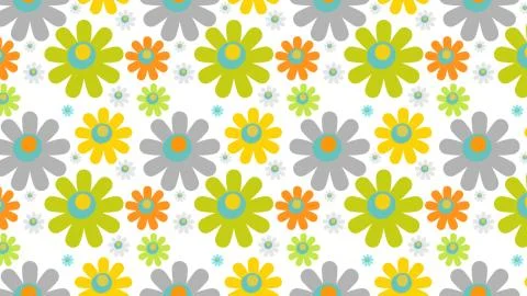 Beautiful Flowers Background. Pattern With Pastel Flower Stock Illustration