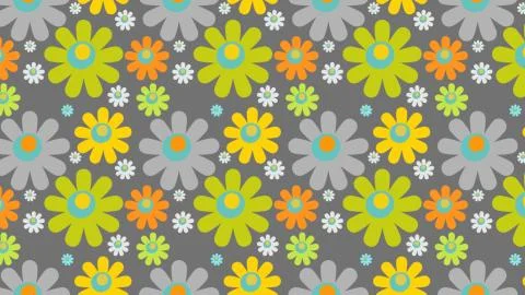 Beautiful Flowers Background. Pattern With Pastel Flower Stock Illustration