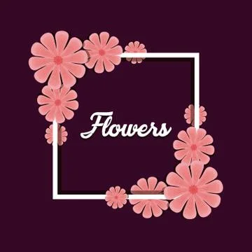 Beautiful flowers design Stock Illustration