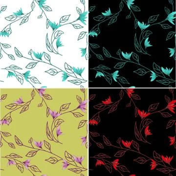 Beautiful flowers, great design for any purposes. Vector spring template. Abs Stock Illustration