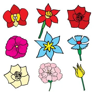 Beautiful flowers Illustrazione stock