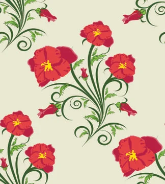 Beautiful flowers illustration background pattern Stock-Illustration