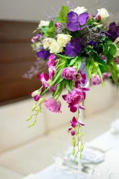 Beautiful flowers on the table Stock Photos
