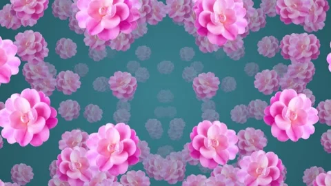 Beautiful flowers wallpaper background loop animated Stockbeeldmateriaal 331011062