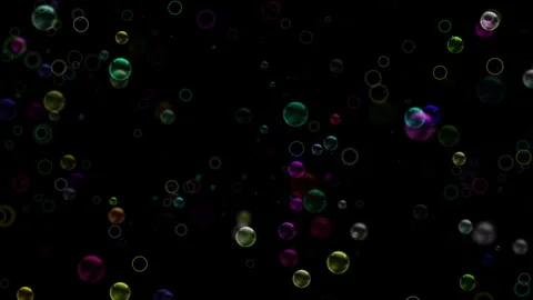 Beautiful Flowing Colorful Bubbles Abstract Background Stock Footage 339043896