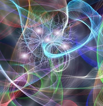 Beautiful Flowing Light Abstract Stock Illustration