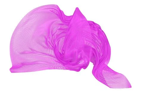 Beautiful flowing mesh of small particles. Blue wavy shape made of small cube Stock Illustration