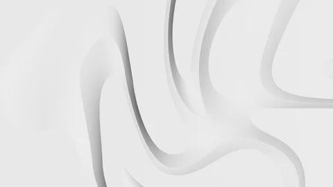 Beautiful flowing white design background - seamless looping (4K) Vidéo 107338478