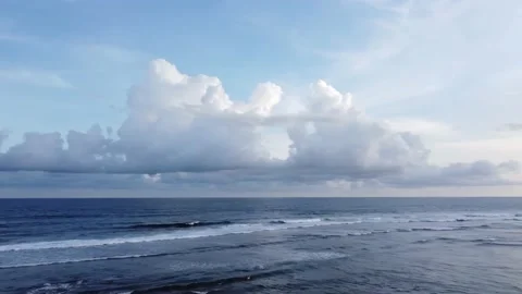 Beautiful fluffy clouds panorama in the sky Stock Footage 153009078