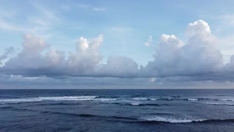 Beautiful fluffy clouds static view in the sky Stock Footage 154361097