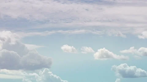 Beautiful Fluffy Clouds Time Lapse Stock Footage 29670300