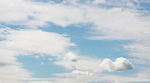 Beautiful Fluffy Clouds Time Lapse Stock Footage 29670903