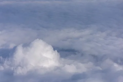 Beautiful, fluffy clouds, top view Stock Photos