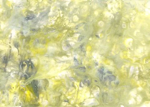 Beautiful fluid abstract paint background in trendy colors. Grey, yellow and Stock Illustration