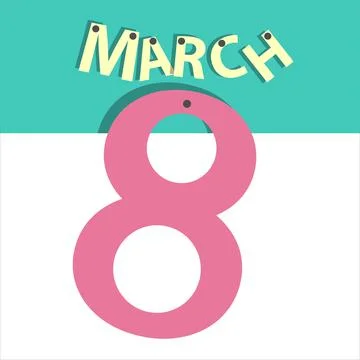 Beautiful flyer for March 8 in a flat style. Banner for International Women s Stock Illustration