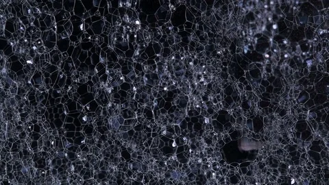 Beautiful foam bubbles, macro shot Video stock 74007792