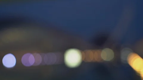 Beautiful focus pull of the lake with the Hemisphere at night reflecting on the  Stock Footage 127895955