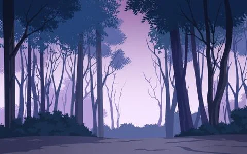 Beautiful forest Stock Illustration