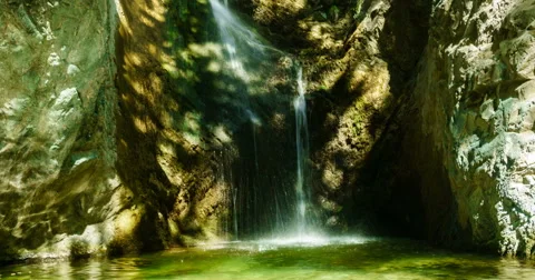 Beautiful Forest Waterfall Time Lapse Stock Footage 66785528