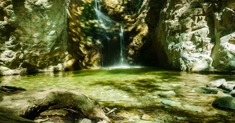 Beautiful Forest Waterfall Time Lapse Stock Footage 66788717