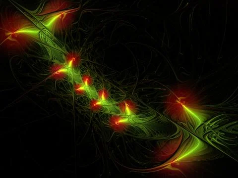 Beautiful fractal floral pattern. Computer generated graphics. Abstract flora Stock Illustration