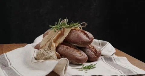 Beautiful fresh bread Stock-Footage 146479173