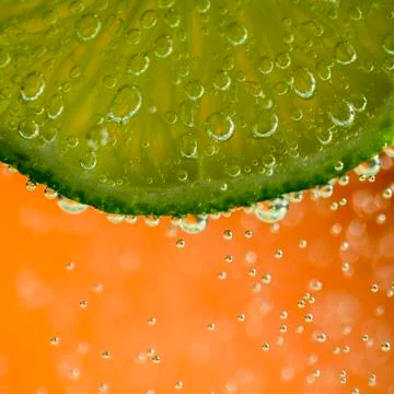 Beautiful fresh slice of lime Stock Photos