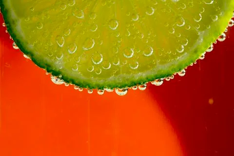 Beautiful fresh slice of lime Stock Photos