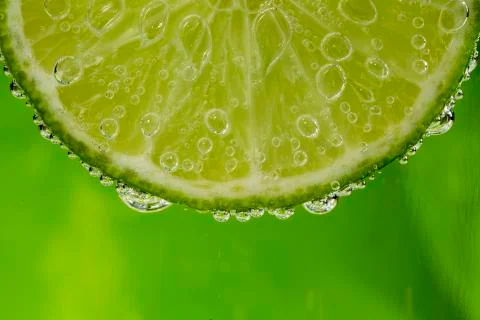 Beautiful fresh slice of lime Stock Photos