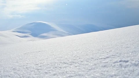 Beautiful fresh snow patterns. Winter background. Close up texture. Selecti.. Stock Footage 257031117