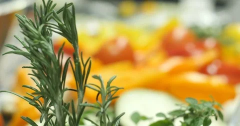 Beautiful fresh vegetables lie on the table in the kitchen Stock-Footage 82699209