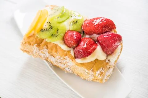 Beautiful fruit cake Stock Photos