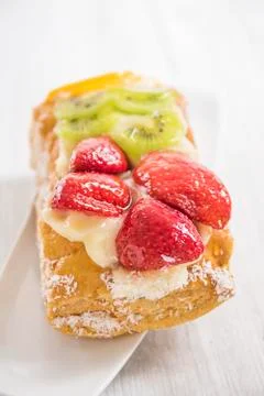 Beautiful fruit cake Stock Photos