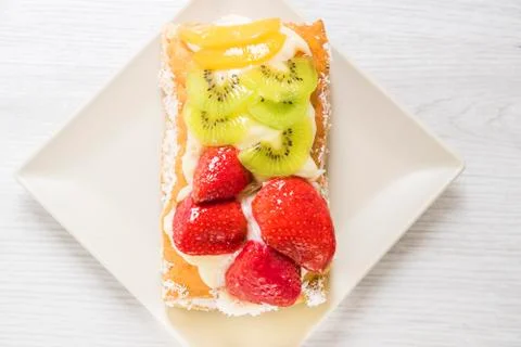 Beautiful fruit cake Stock Photos