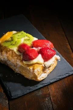 Beautiful fruit cake Stock Photos