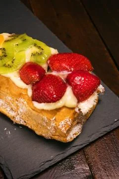 Beautiful fruit cake Stock Photos