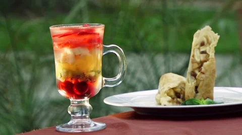 Beautiful Fruit Dessert Stock Footage 52693838