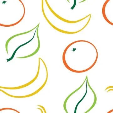 Beautiful fruit seamless pattern Stock Illustration