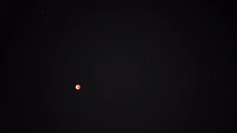 Beautiful full moon lunar eclipse. Stock Footage 111280005
