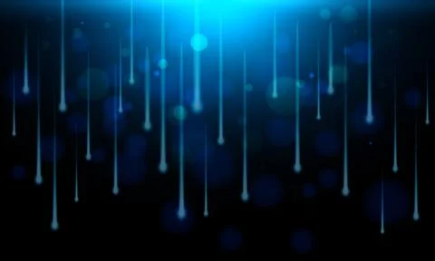 Beautiful galaxy background falling comets. Stardust and bright shining stars Stock Illustration